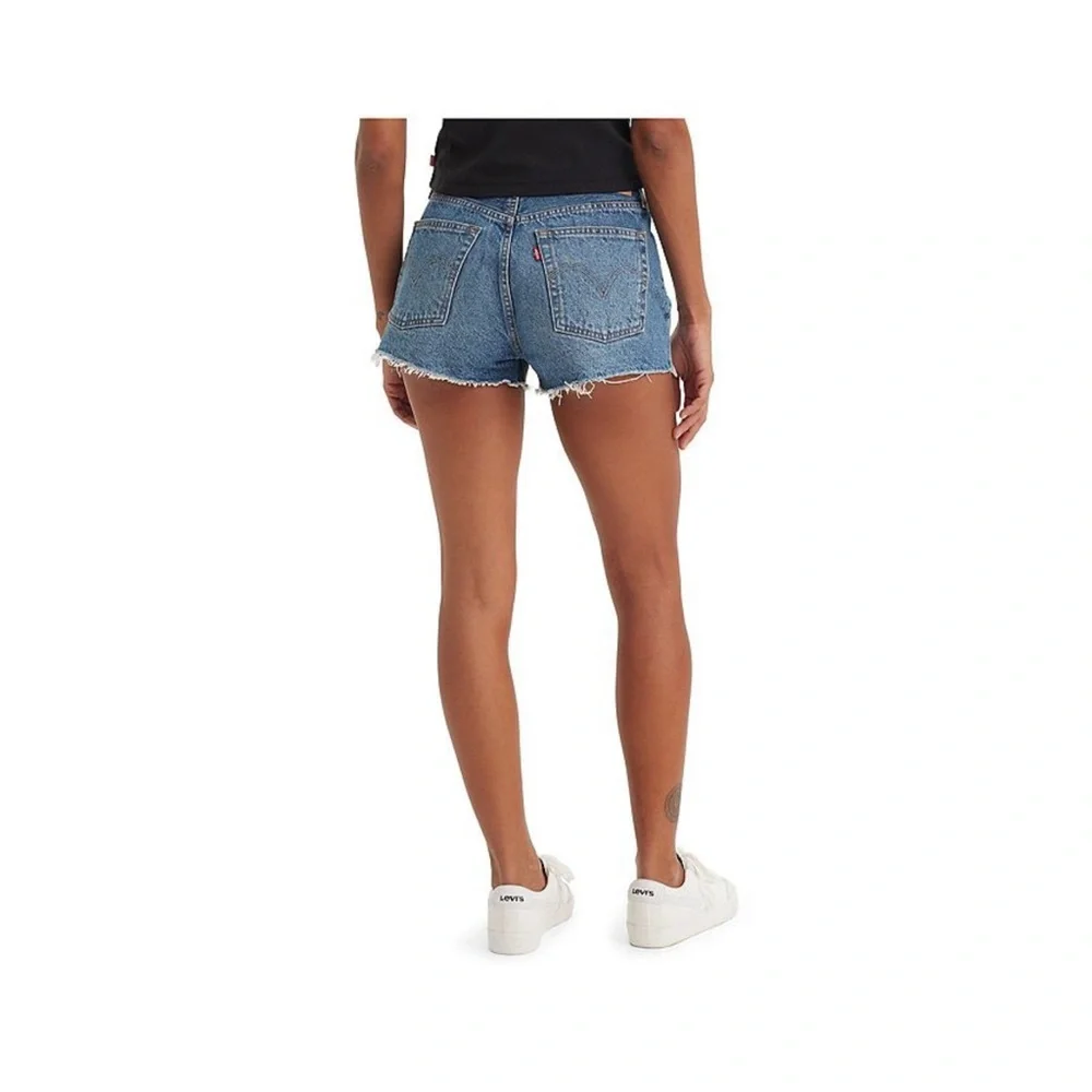 Levi's Distressed 501 Original Button-Fly Jean Shorts Size 29 - Picture 2 of 8